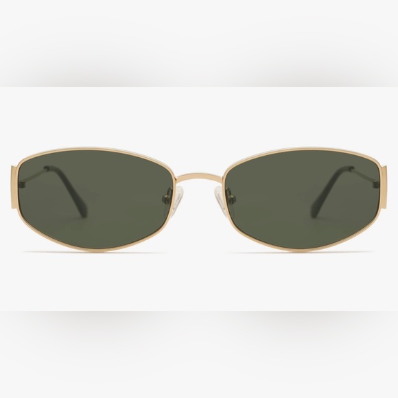 Appassal Retro Oval Sunglasses in Gold/Green (NWT) - Picture 1 of 8